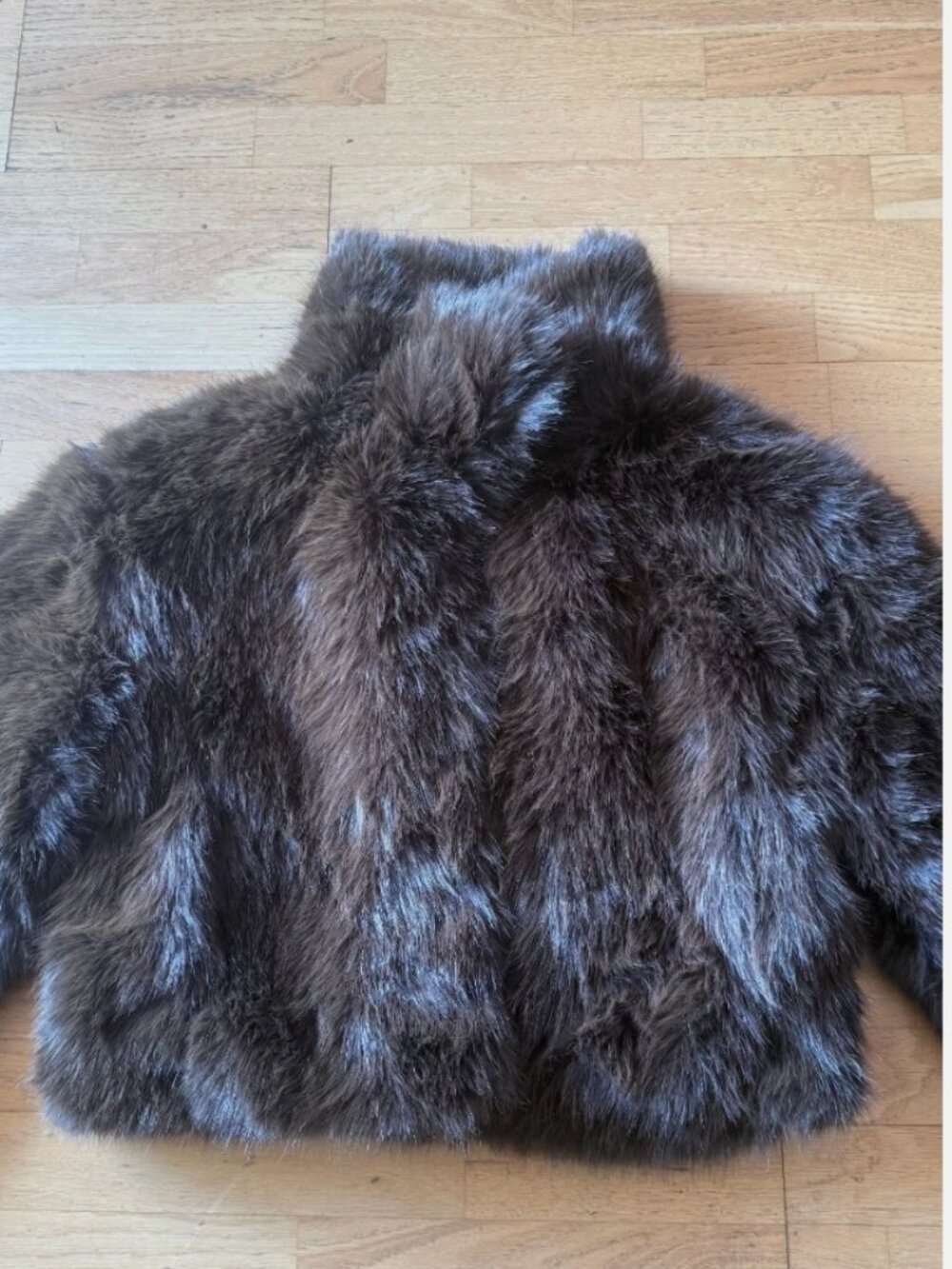 NWT JASON WU WOMENS BROWN FAUX FUR SHORT JACKET COAT SIZE M $248